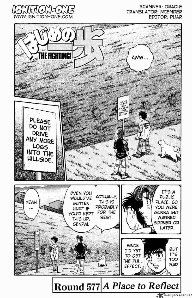Hajime no Ippo: Fighting Spirit, Chapter 577 image 01